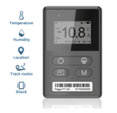 Temperature, humidity, location, and shock tracking device